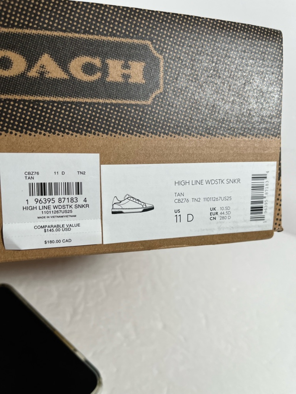 NIB Coach X Peanuts men’s Sneaker Signature Canvas size 11D - Picture 6 of 7